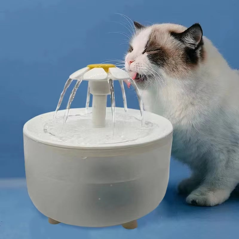 USB-Powered Pet Water Fountain: 1200mL Silent Recirculating Filtered Cat Drinking Bowl