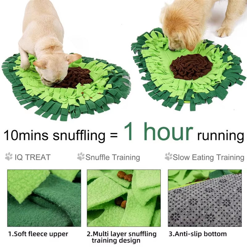 Snuffle Mat: Interactive Dog Puzzle Toy and Feeding Training Blanket
